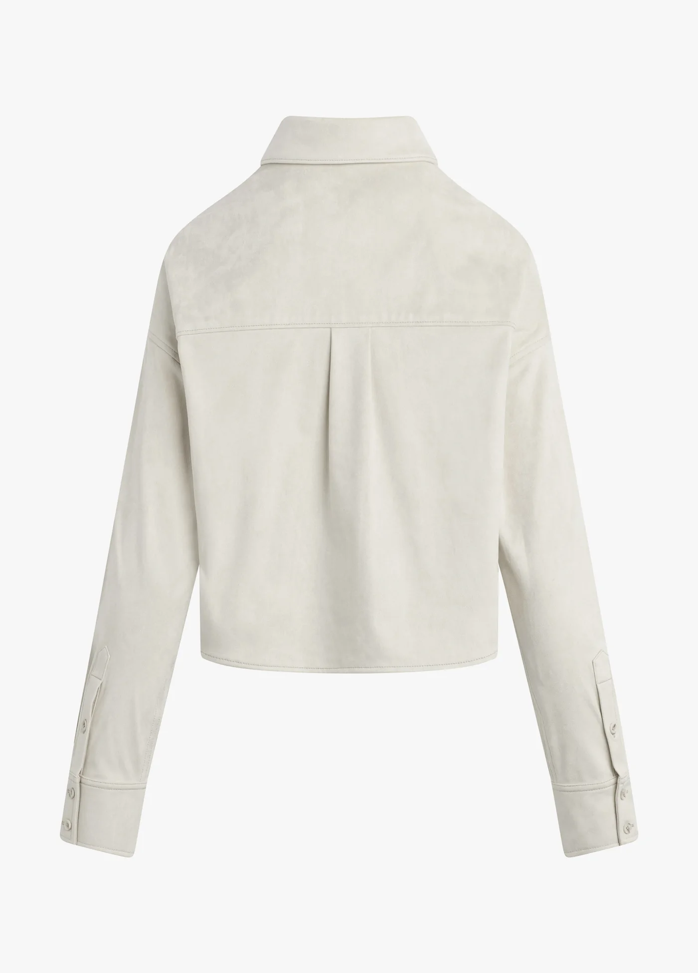 THE VEGAN SUEDE CROP EX-BOYFRIEND SHIRT - Image 7