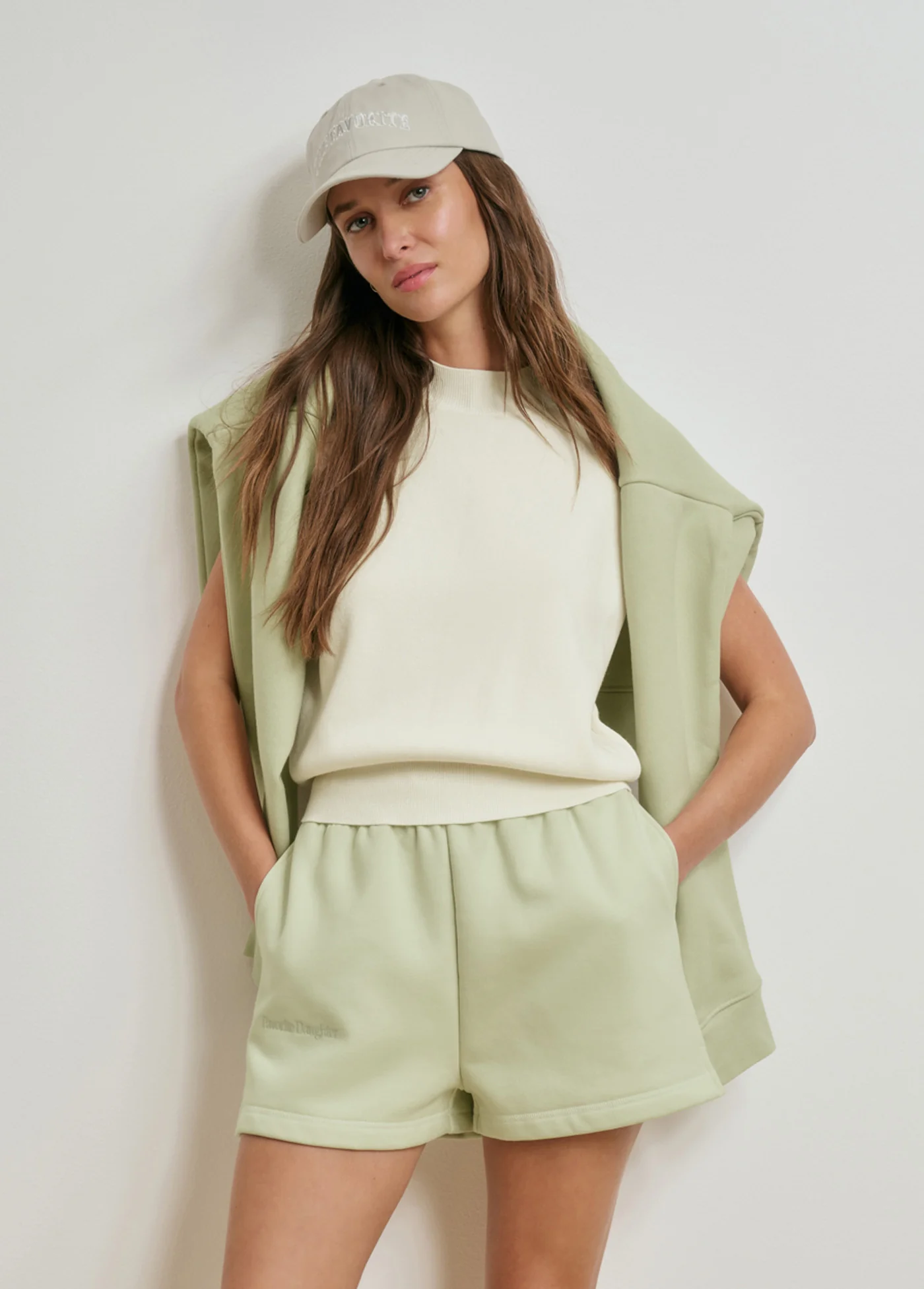 THE FAVORITE DAUGHTER EMBROIDERED SWEAT SHORT