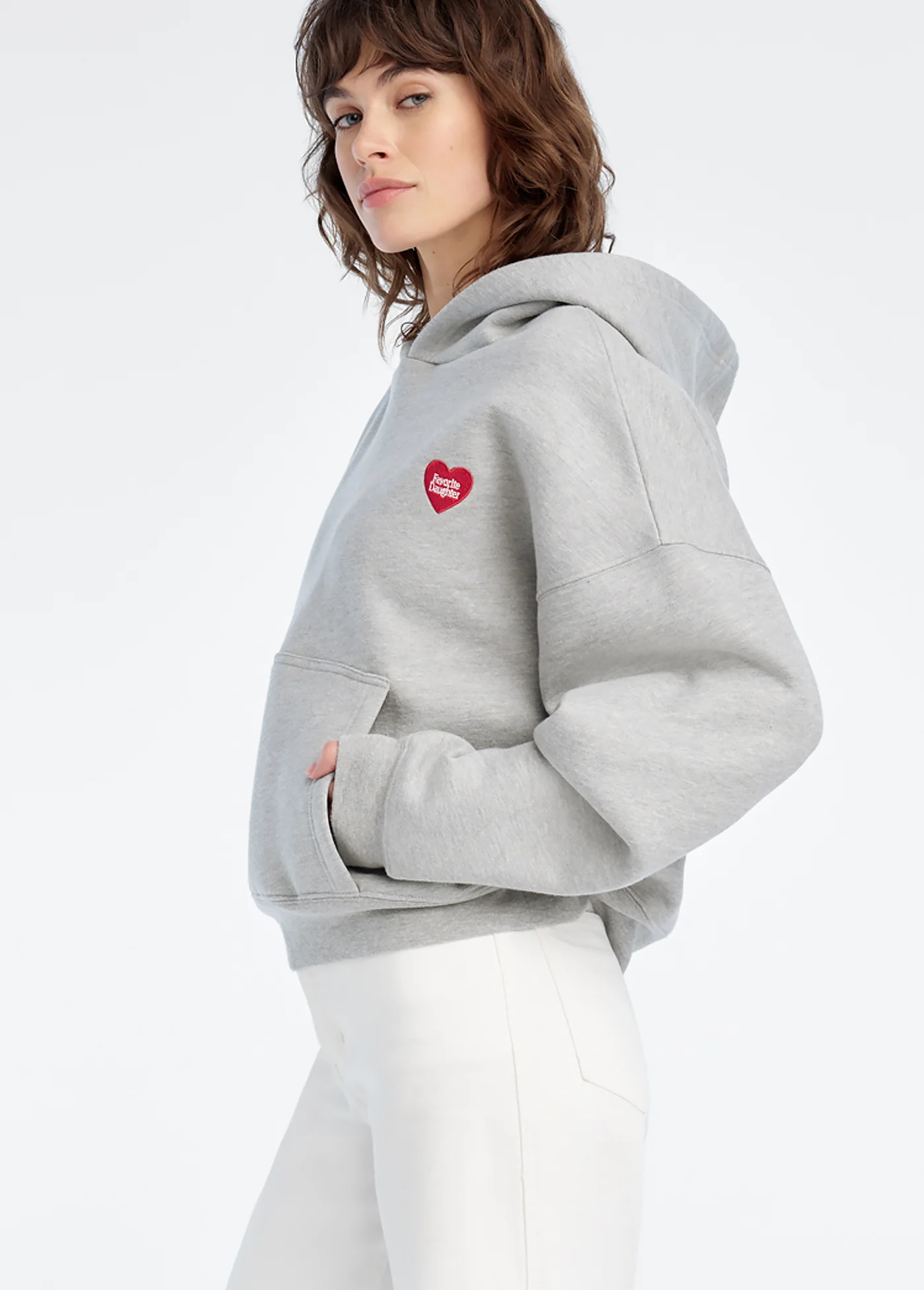 THE FAVORITE DAUGHTER HEART EMBROIDERED HOODIE - Image 3