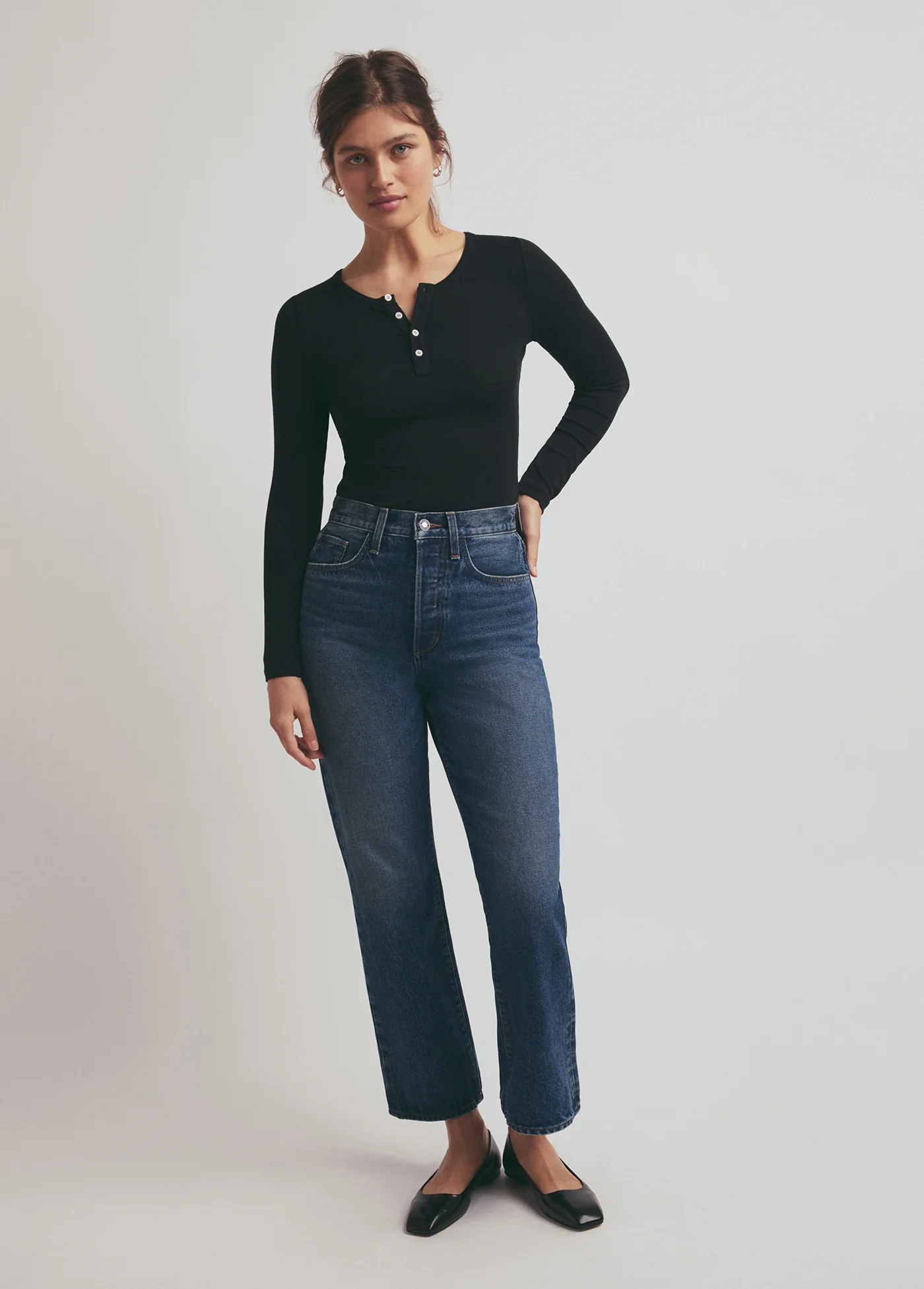 THE HENLEY RIBBED LONG SLEEVE - Image 3