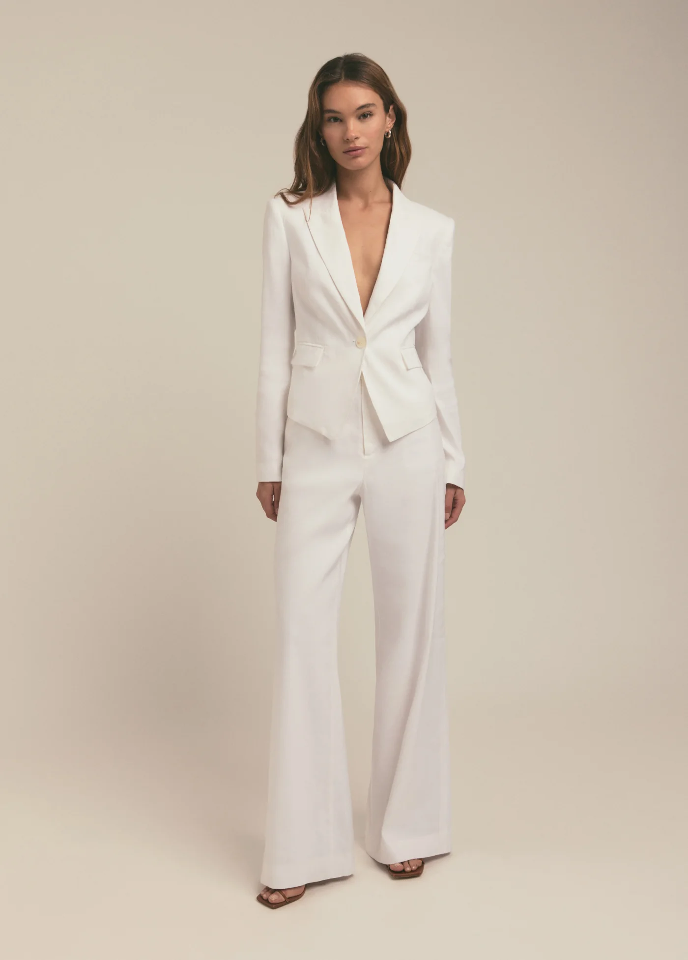 THE JONES LINEN WIDE LEG PANT