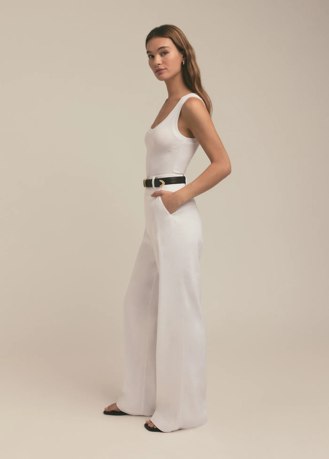 THE JONES LINEN WIDE LEG PANT - Image 4