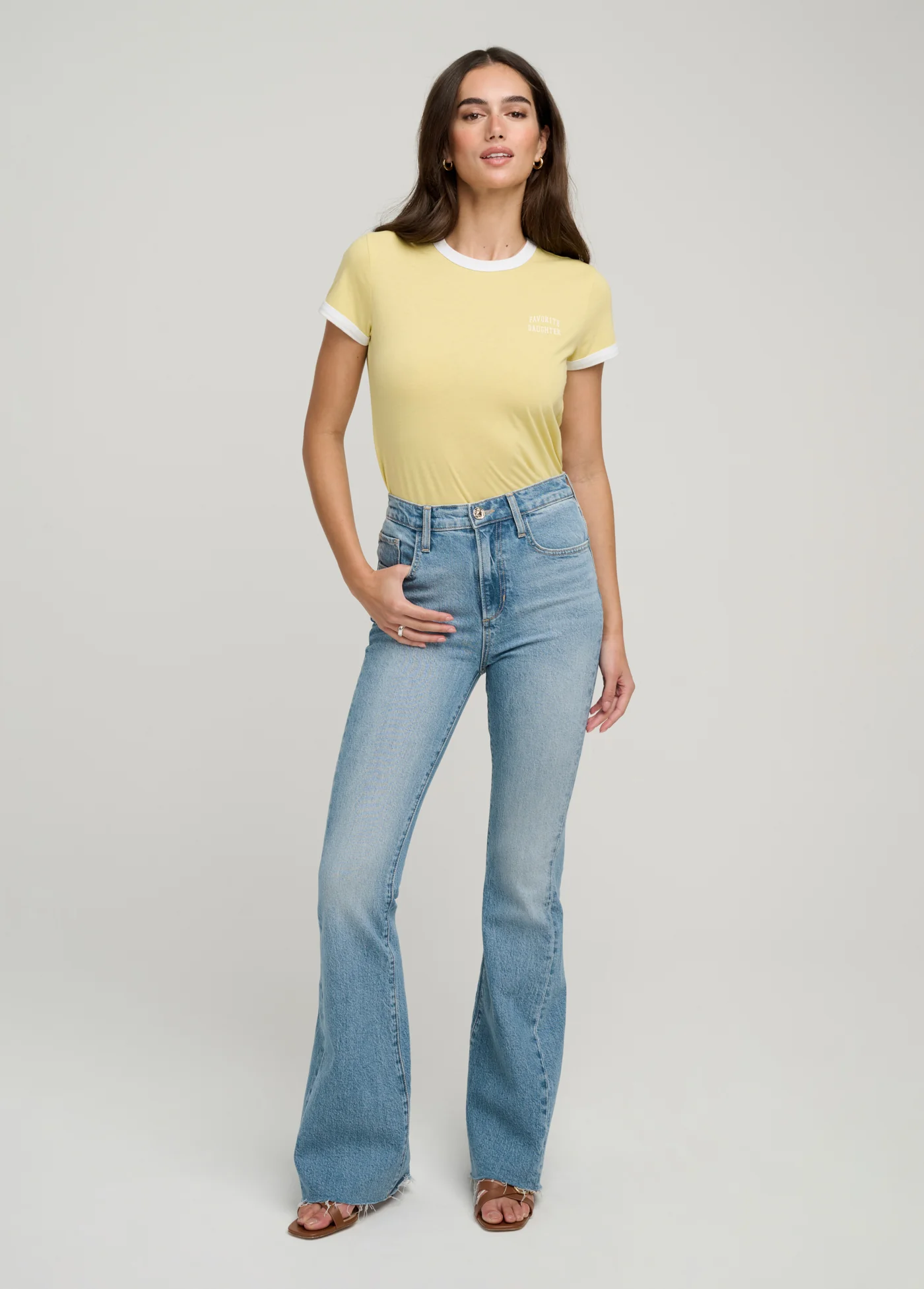 THE SHORTIE VALENTINA HIGH RISE FLARE