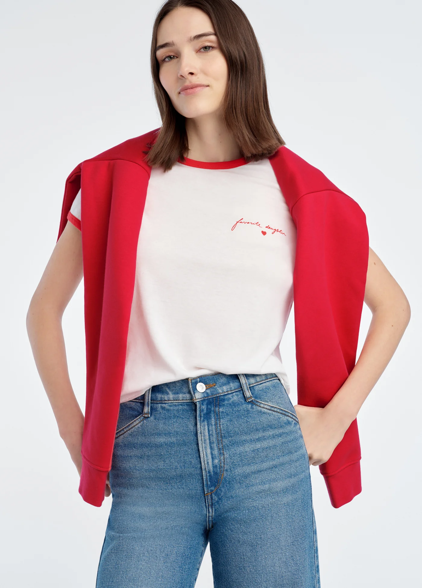 THE SIGNATURE CHEST LOGO RINGER TEE