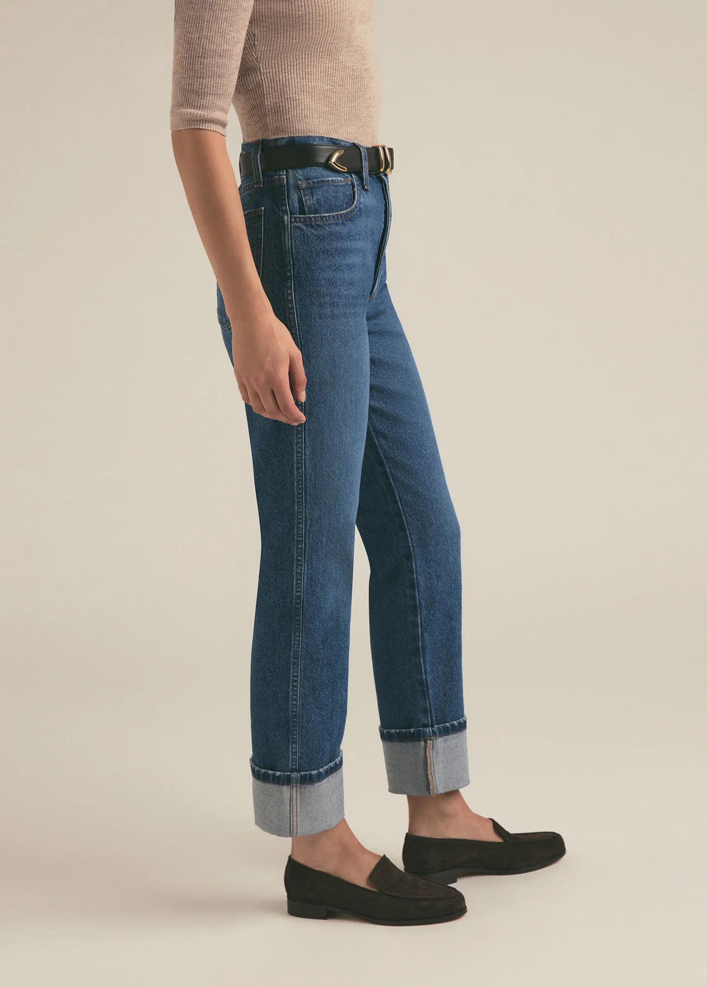 THE VALENTINA CUFFED SUPER HIGH RISE STRAIGHT - Image 4